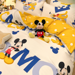 迪士尼纯棉床上四件套100全棉儿童床品宿舍三件套男被套床单床笠4